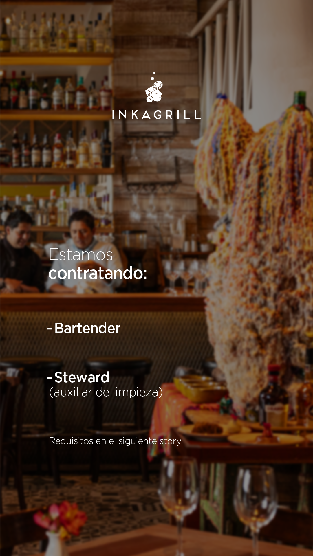 Steward / Auxiliar de Limpieza — INKAGRILL (Cusco)